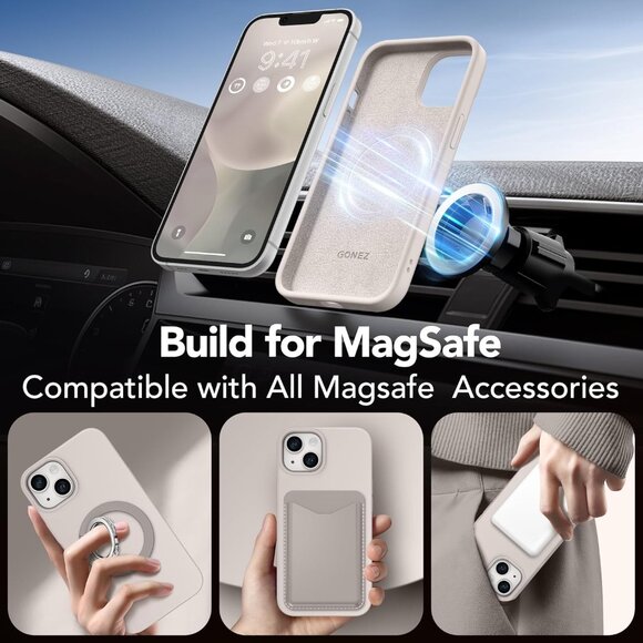 New iPhone 14 Case, Compatible with Magsafe, with Screen Protector + Camera Prot - Picture 4 of 13